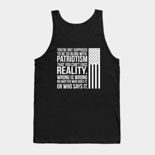 Patriotism vs Reality Tank Top